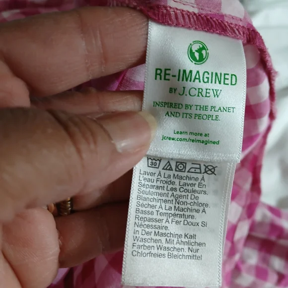 J. Crew Pink Checkered Button Down Shirt - Picture 7 of 8